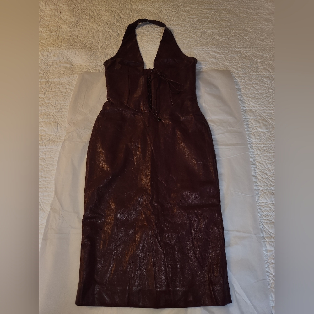 Wine Vegan Leather House of CB 'Jaquetta' medium - Picture 10 of 16